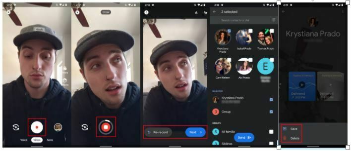 How to send a video message using Google Duo