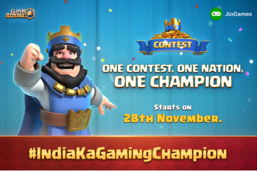 JioGames Clash Royale Tournament to Start From November 28